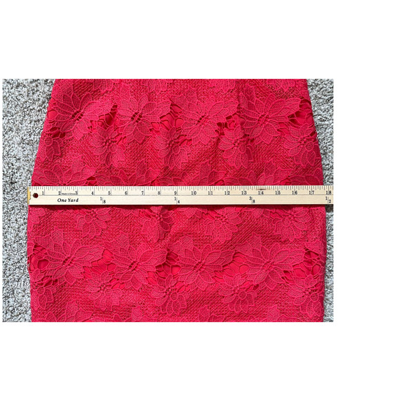 Vince Camuto Coral Lace Overlay Body Con Off Shoulder Dress Size 2 - Picture 10 of 14